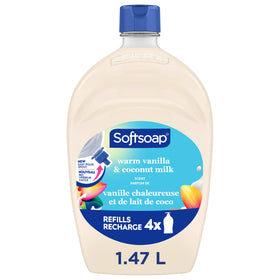 Savon liquide Softsoap 50 fl oz au parfum de vanille chaude et lait de coco