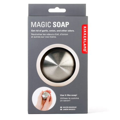 Savon magique Kikkerland en acier inoxydable vue avant