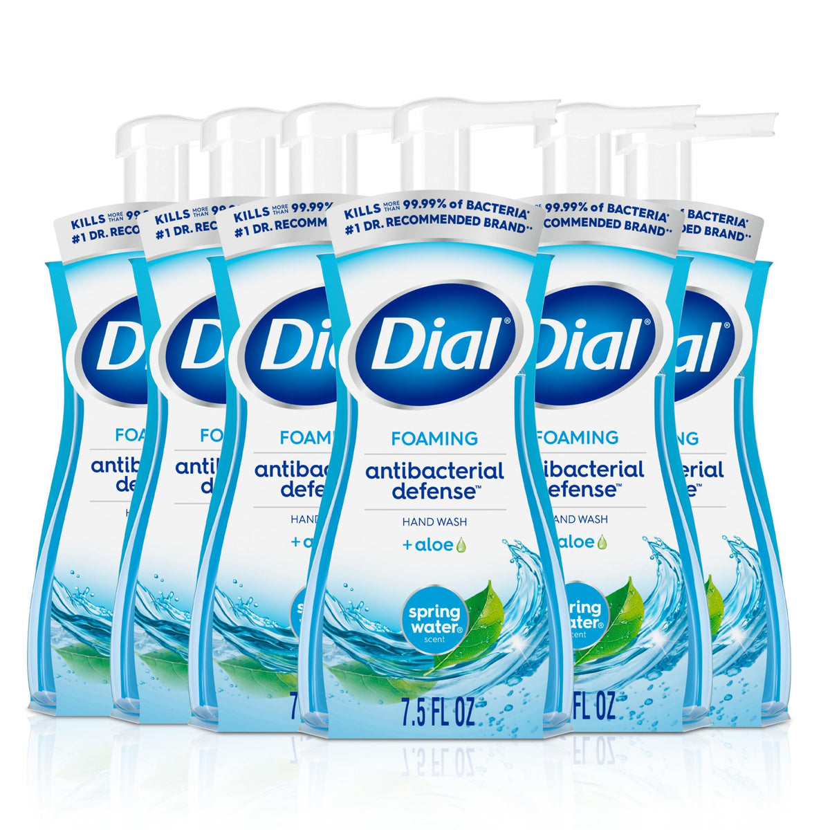 Savon mains Dial antbactérien moussant 7,5 Fl Oz avec aloe vera