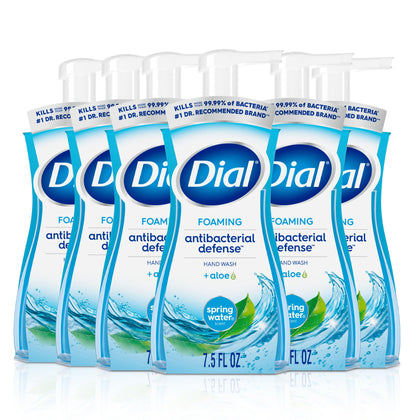 Savon mains Dial antbactérien moussant 7,5 Fl Oz avec aloe vera