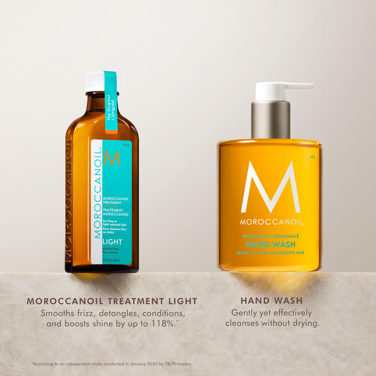 Savon mains Moroccanoil avec texture hydratante