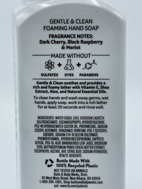 Savon Mains Moussant Bath & Body Works Cerise Noire Merlot emballage