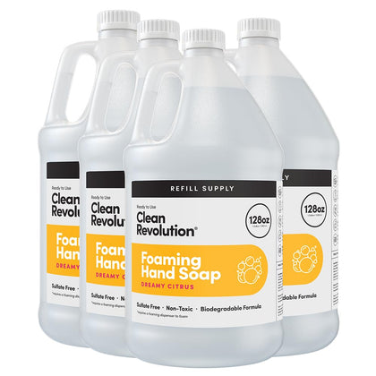 Savon mains moussant Clean Revolution 128oz Agrumes vue de face