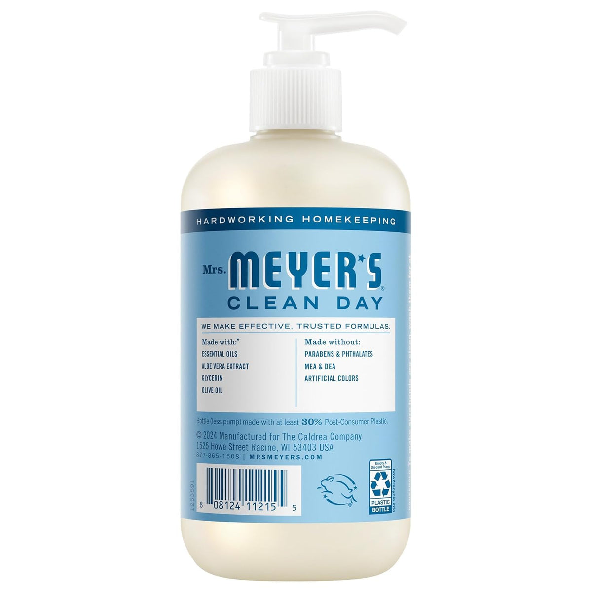 Savon mains Mrs. MEYER'S Lavande, bouteille vue de face