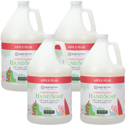 Savon mains universel Ginger Lily Farms 1 gal, parfum pommes et poires, vue avant