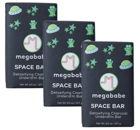Savon Megababe Space Bar Charbon vue avant, 4,5 oz