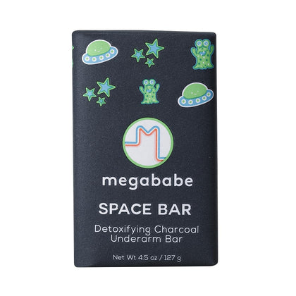 Savon Megababe Space Bar détoxifiant au charbon, vue avant
