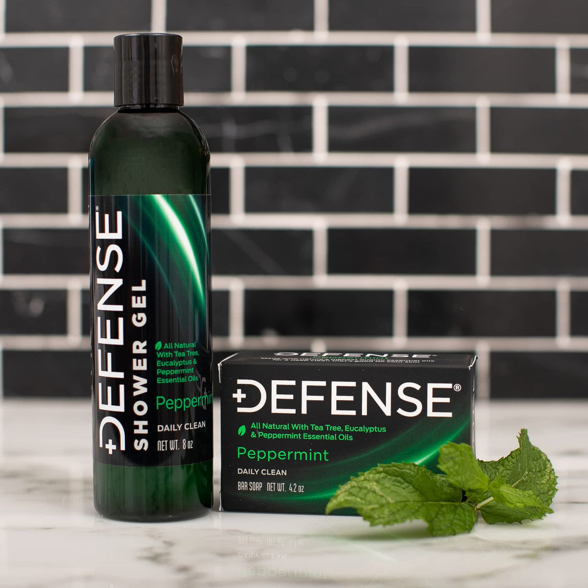 Savon menthe poivrée Defense Soap en gros plan