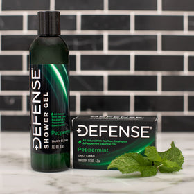 Savon menthe poivrée Defense Soap en gros plan