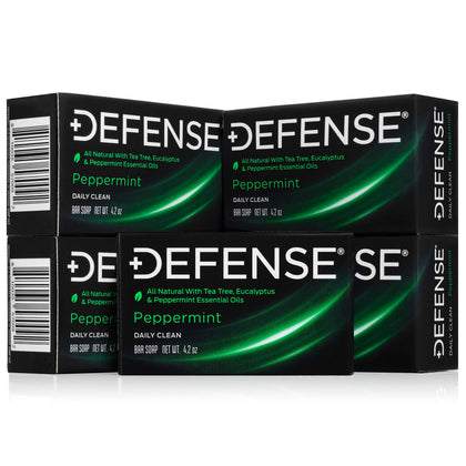 Savon menthe poivrée Defense Soap paquet de 5 pièces