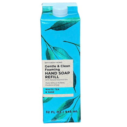 Savon moussant Bath & Body Works Blanc Thé & Sauge 32 oz vue avant