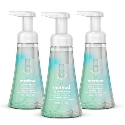 Savon Moussant Main Method Eau de Coco 3 pack vue de face