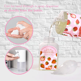 Savon moussant ROMIIE ZOI à la fraise avec un parfum fruité
