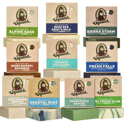 Savon naturel Dr. Squatch en paquet de 10, vue avant