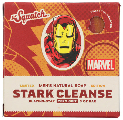 Savon naturel Dr. Squatch Ironman 150g vue de face avec emballage