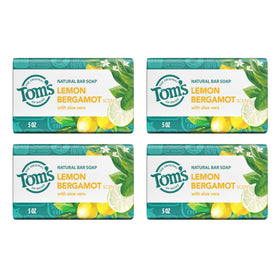 Savon naturel Tom's of Maine Citron Bergamote, 4 barres de 140 g