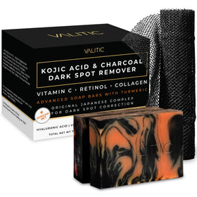 Savon noir VALITIC au charbon et acide kojique, paquet de 2