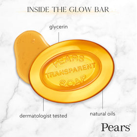 Savon Pears transparent ambre vue latérale