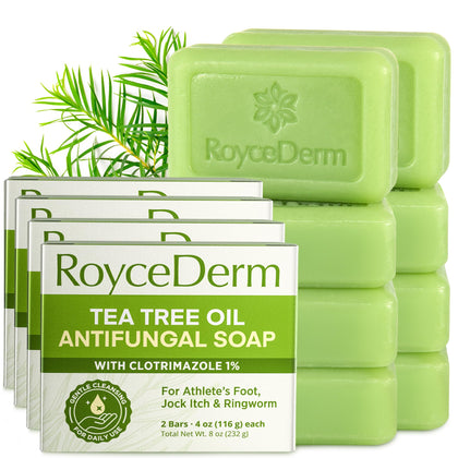 Savon Roycederm antifongique à l'huile d'arbre à thé, vue de face