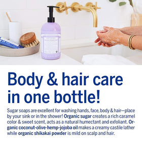 Savon sucré bio Dr. Bronner's à la lavande, bouteille recyclable