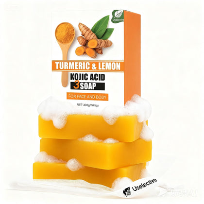 Savon Uselective au citron et curcuma, vue de face