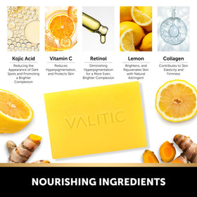 Savon VALITIC au citron et curcuma avec ingrédients naturels
