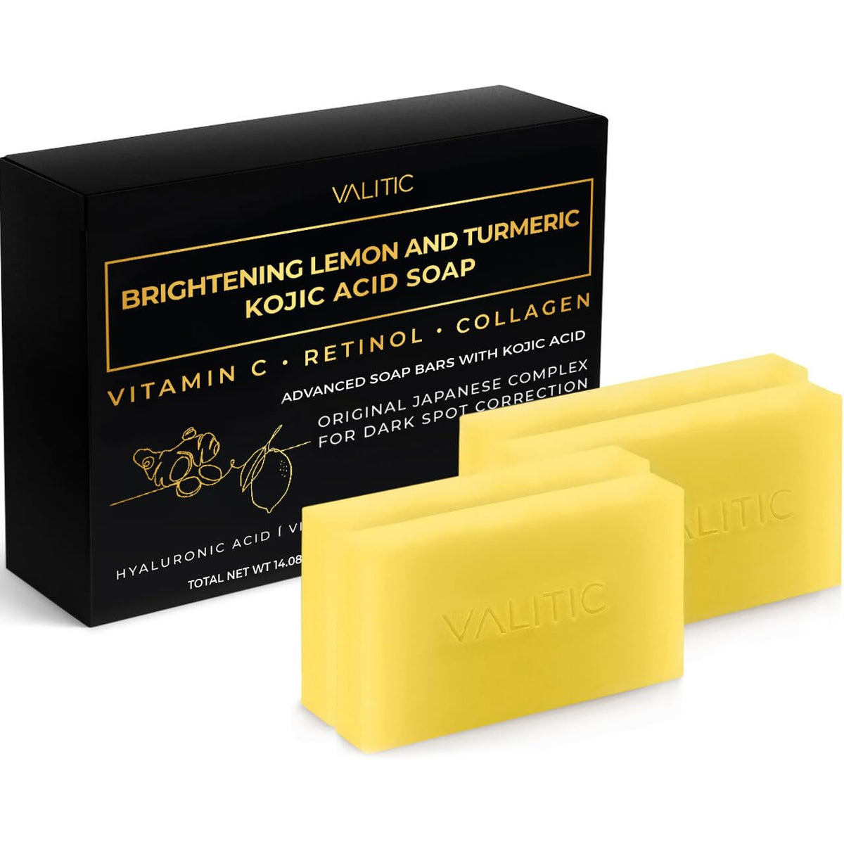 Savon VALITIC au citron et curcuma - vue avant