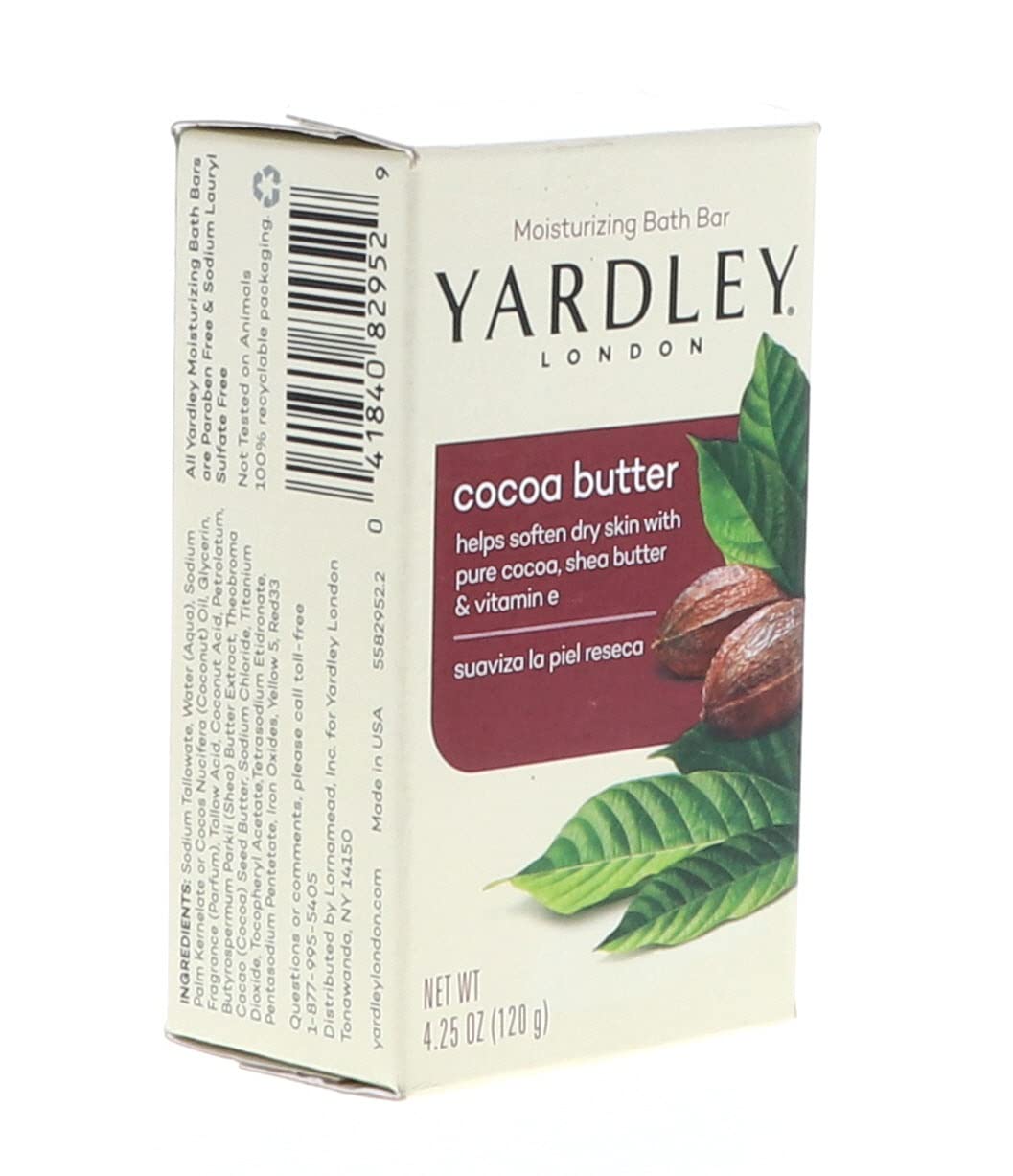 Savon Yardley au beurre de cacao et vitamine E, en gros plan