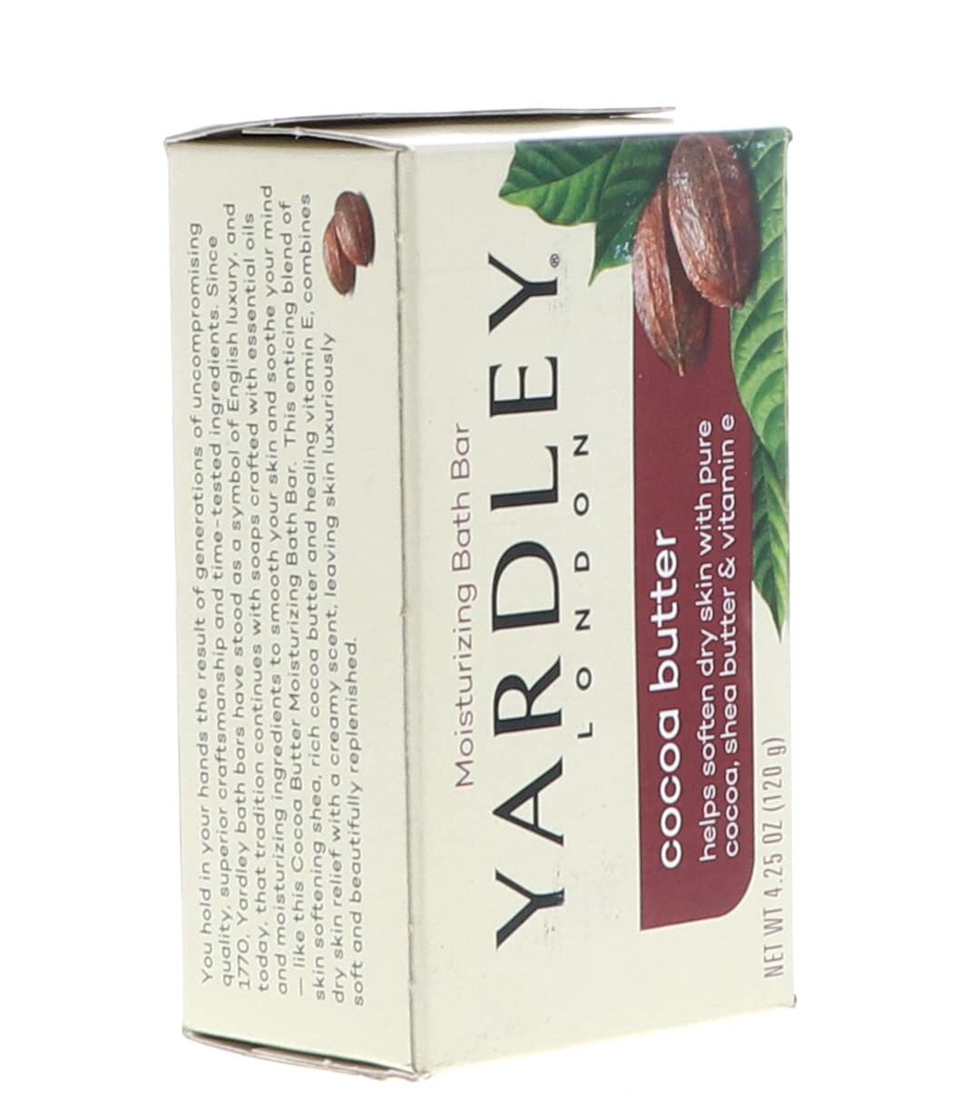 Savon Yardley au beurre de cacao et vitamine E, en utilisation dans un bain