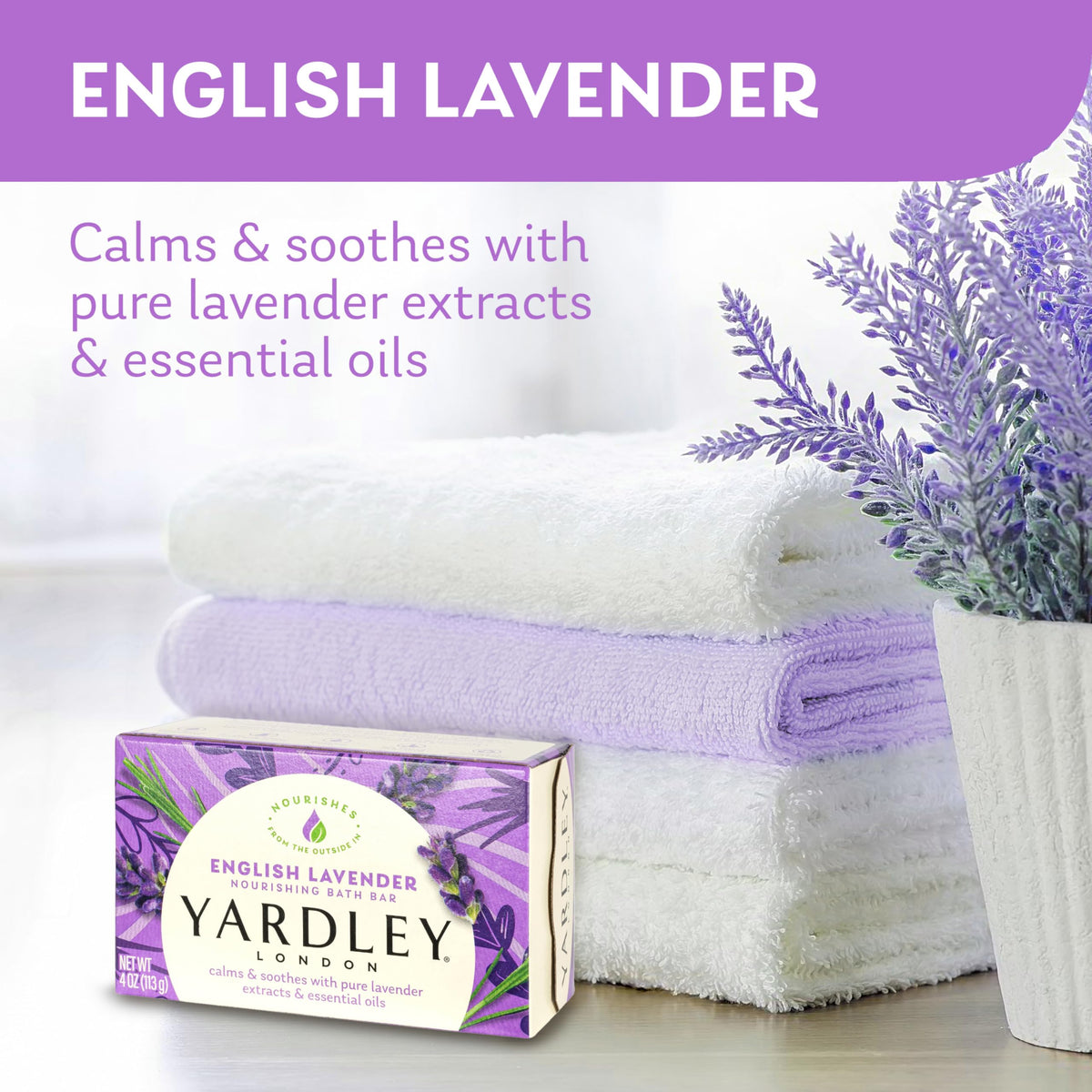 Savon Yardley Lavande Anglaise 231g avec mousse