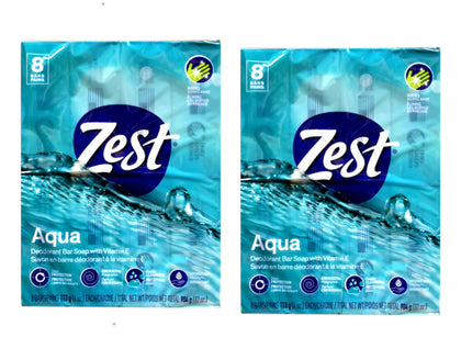Savon Zest Aqua Pure 20% hydratation, paquet de 8 barres