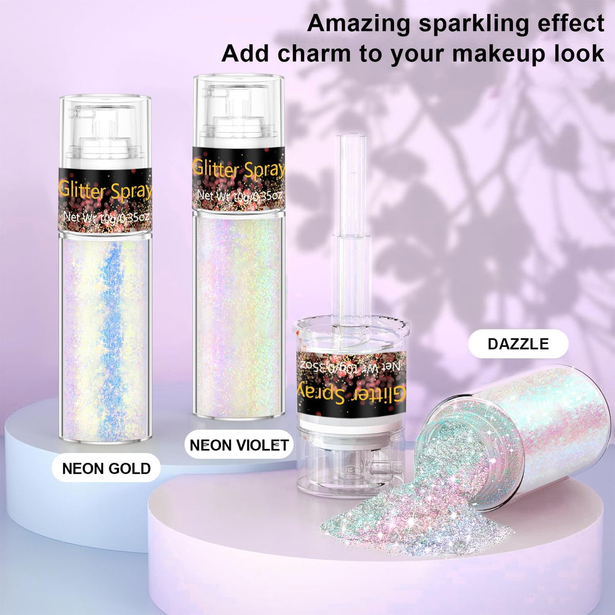 Scarman Spray Paillettes avec éclat argenté