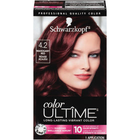 Schwarzkopf Color ULTÎME 4.2 Rouge Acajou vue avant de l'application