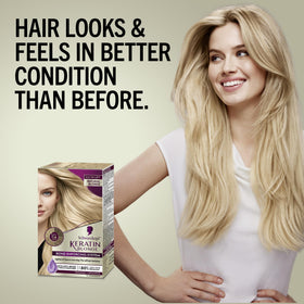 Schwarzkopf Keratin Blonde 11.0 application sur cheveux longs