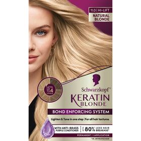 Schwarzkopf Keratin Blonde 11.0 avant application sur cheveux