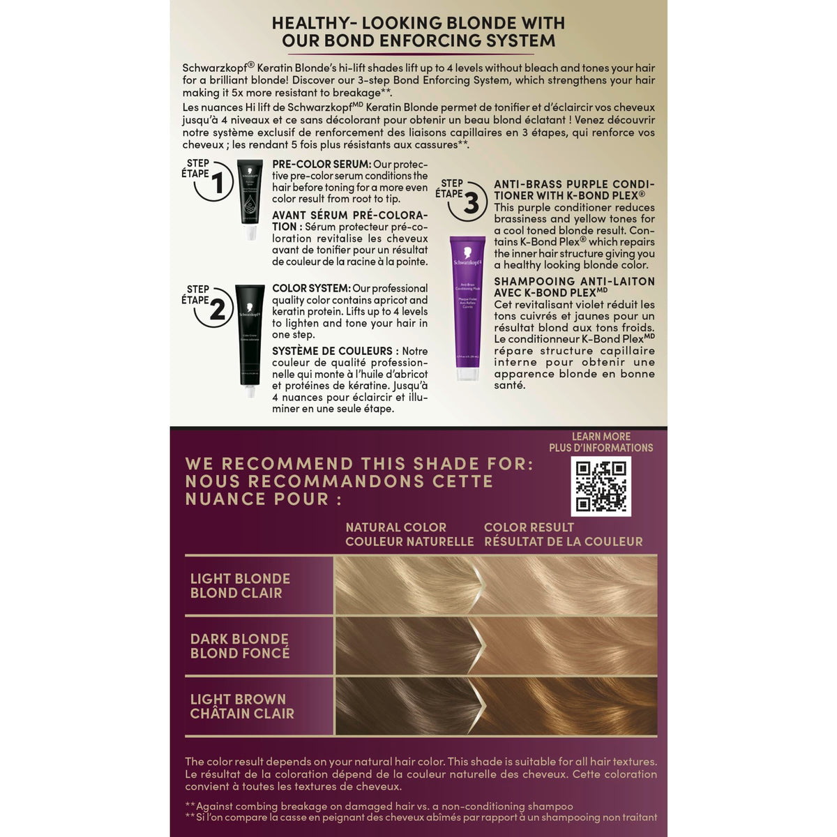 Schwarzkopf Keratin Blonde 11.0 crème colorante dans un bol
