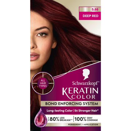 Schwarzkopf Keratin Color 5.88 Teinture Permanente Rouge Profond