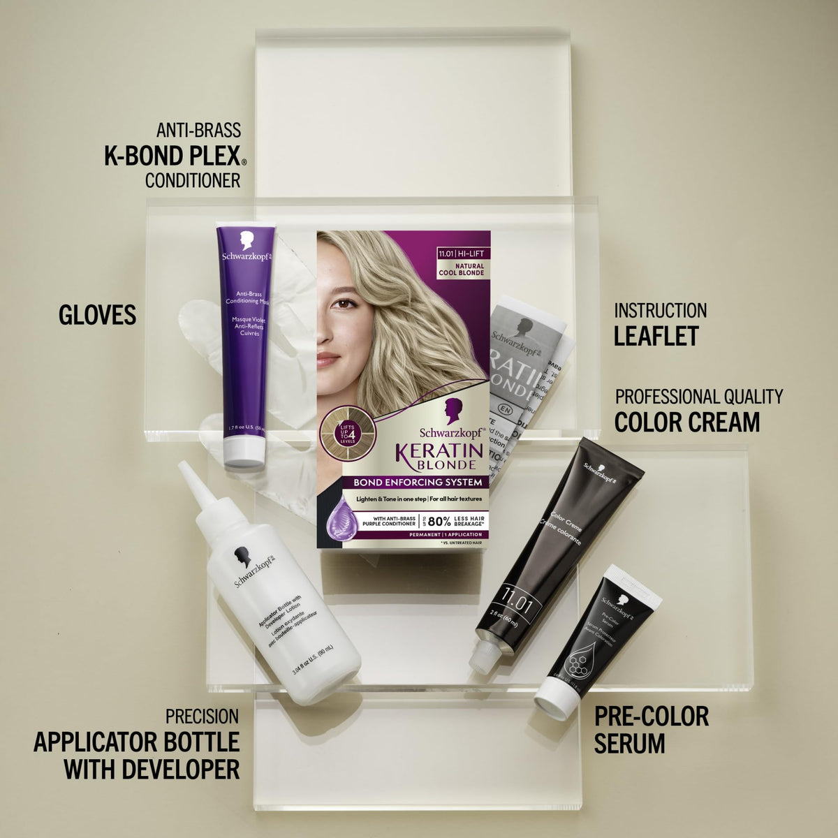 Schwarzkopf Teinture Cheveux Blonde Naturelle 11.01, gants inclus