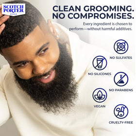 Scotch Porter shampooing barbe avec notes de musc et épices