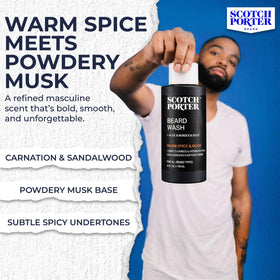 Scotch Porter shampooing pour barbe sur fond blanc