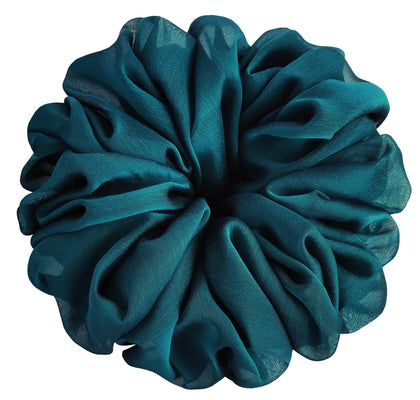Scrunchie chiffon grand modèle 7 pouces couleur sombre vue de face