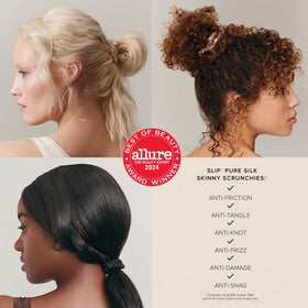 Scrunchie en soie SLIP couleur sauge, vue de côté