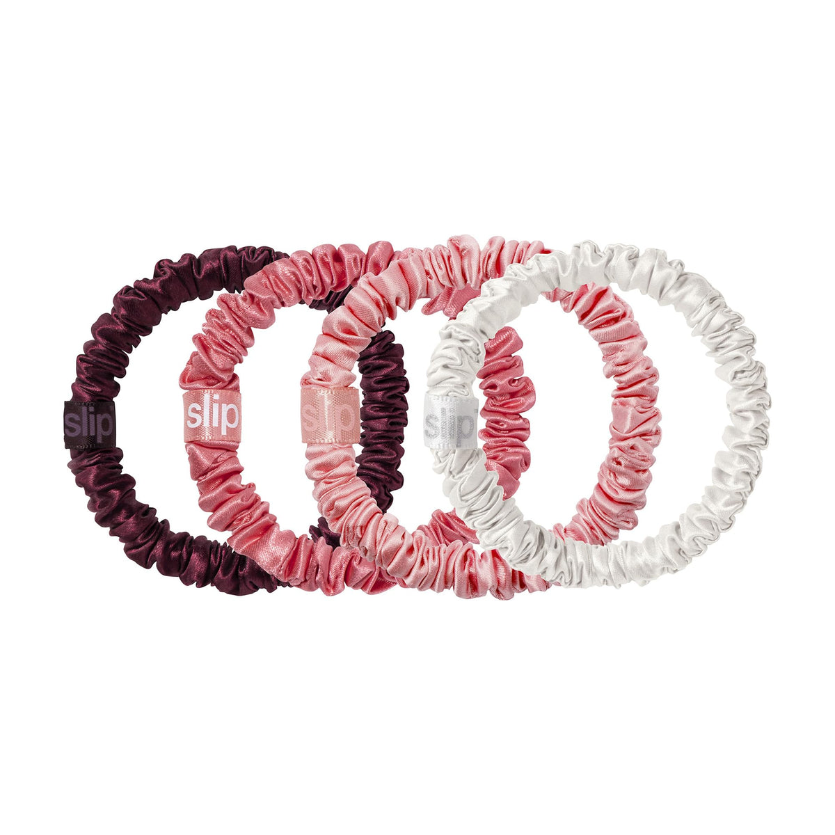 Scrunchies en soie SLIP en usage sur cheveux