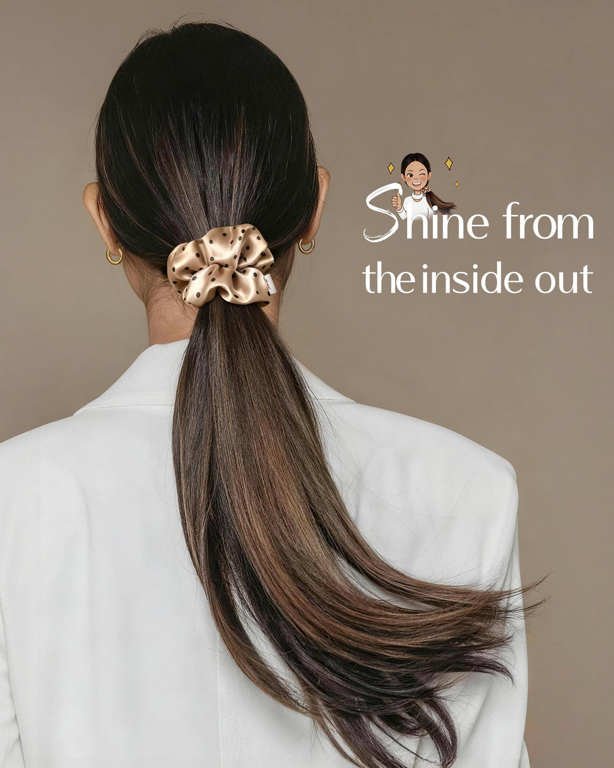 Scrunchies YANIBEST en satin en plusieurs couleurs