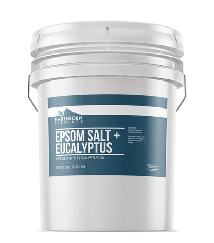 Seau de 5 gallons de sel d'Epsom Eucalyptus Earthborn Elements