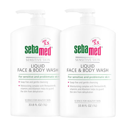 SEBAMED Gel Nettoyant Visage et Corps 1L avec pompe, vue avant