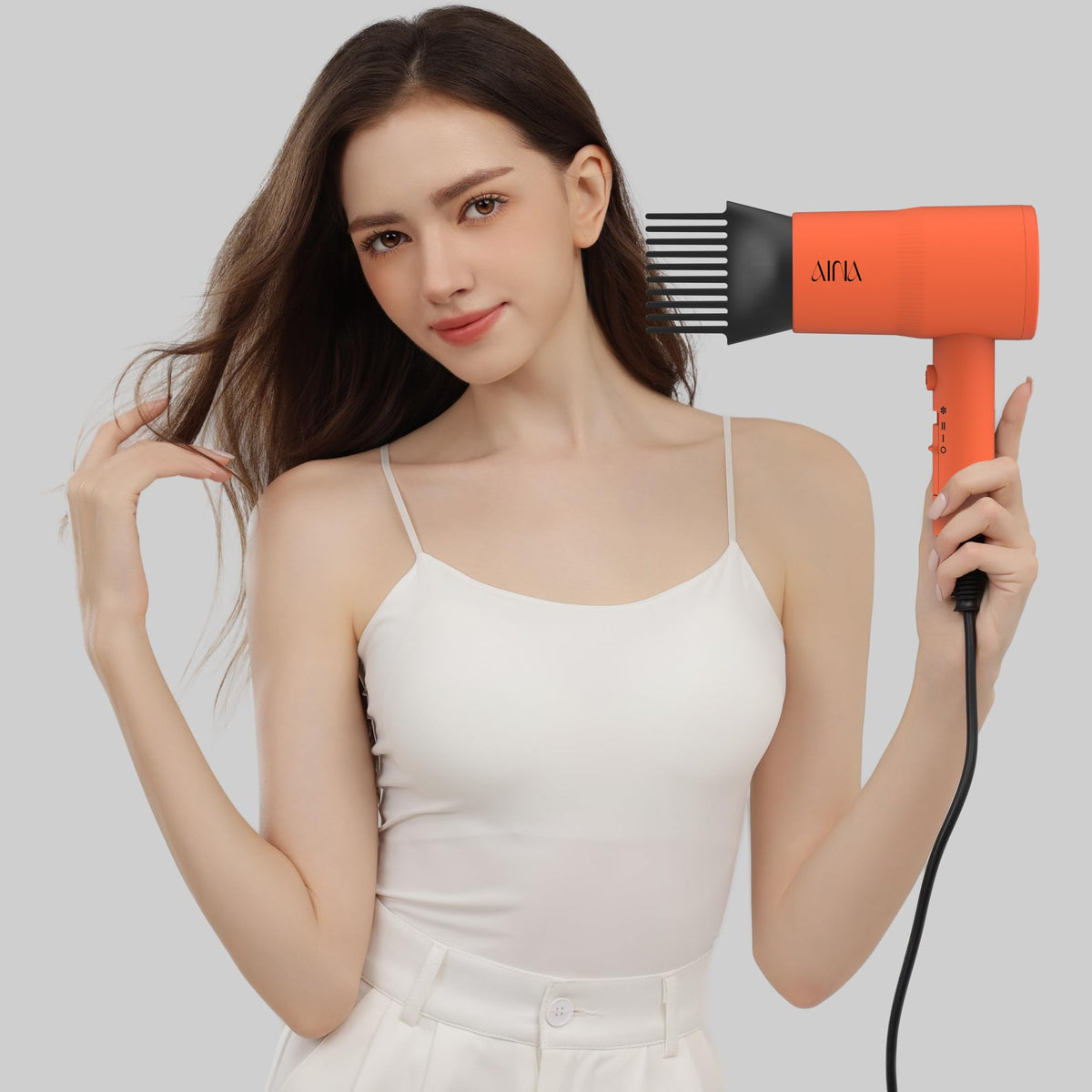 Sèche-cheveux Aina montrant le filtre à air à quatre couches