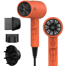 Sèche-cheveux Aina orange avec diffuseur et accessoires