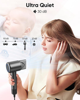 Sèche-cheveux ANIEKIN en utilisation avec diffuseur