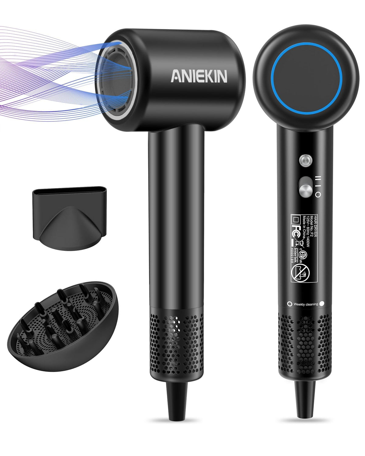 Sèche-Cheveux ANIEKIN vue avant avec diffuseur